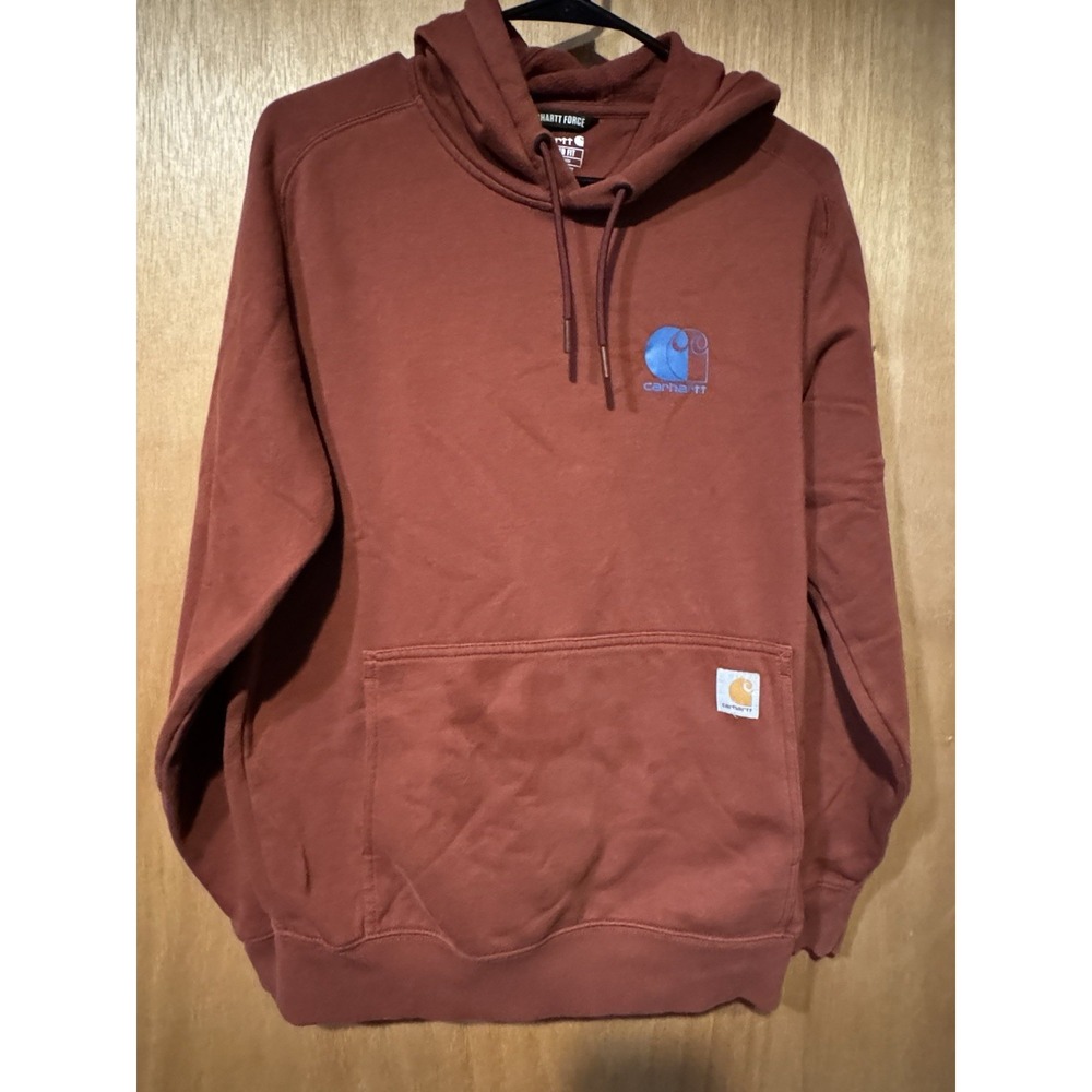 Carhart Force Relaxed Fit Kids Maroon Hoodie Size Small